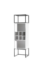 Stauraumschrank >LILLE< (BxHxT: 50x165x40 cm) in weiß - 50x165x40 (BxHxT)
