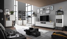 Stauraumschrank >LILLE< (BxHxT: 40x197x40 cm) in weiß - 40x197x40 (BxHxT)