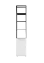 Stauraumschrank >LILLE< (BxHxT: 40x197x40 cm) in weiß - 40x197x40 (BxHxT)