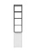 Stauraumschrank >LILLE< (BxHxT: 40x197x40 cm) in weiß - 40x197x40 (BxHxT)