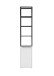 Stauraumschrank >LILLE< (BxHxT: 40x197x40 cm) in weiß - 40x197x40 (BxHxT)