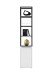 Stauraumschrank >LILLE< (BxHxT: 40x197x40 cm) in weiß - 40x197x40 (BxHxT)