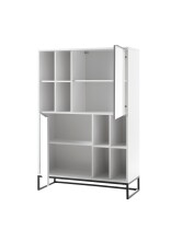 Highboard >LILLE< (BxHxT: 100x149x40 cm) in weiß - 100x149x40 (BxHxT)