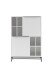Highboard >LILLE< (BxHxT: 100x149x40 cm) in weiß - 100x149x40 (BxHxT)