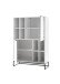 Highboard >LILLE< (BxHxT: 100x149x40 cm) in weiß - 100x149x40 (BxHxT)