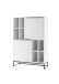 Highboard >LILLE< (BxHxT: 100x149x40 cm) in weiß - 100x149x40 (BxHxT)