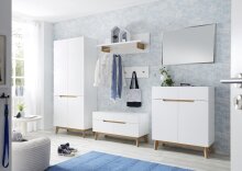 Stauraumschrank >CERVO Garderobe< (BxHxT: 85x196x40 cm) in weiß