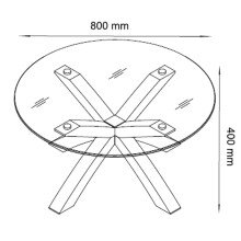 Couchtisch >BISIRA< (BxHxT: 80x40x80 cm) in holzfarben - 80x40x80 (BxHxT)