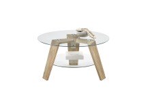 Couchtisch >LUBLIN< (BxHxT: 75x40x75 cm) in holzfarben - 75x40x75 (BxHxT)