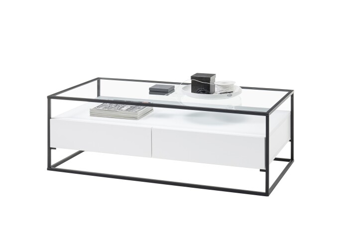 Couchtisch >EVORA< (BxHxT: 120x40x60 cm) in weiß - 120x40x60 (BxHxT)