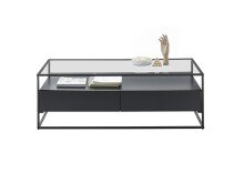 Couchtisch >EVORA< (BxHxT: 120x40x60 cm) in schwarz - 120x40x60 (BxHxT)
