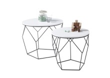 Couchtisch >HAITI< (BxHxT: 50x40x50 cm) in weiß - 50x40x50 (BxHxT)