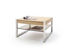 Couchtisch >MIGEL< (BxHxT: 65x38x65 cm) in Eiche - 65x38x65 (BxHxT)