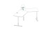 Schreibtisch >EDJUST< (BxHxT: 248x120x158 cm) Metall platingrau - Sonoma-Eiche