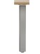 Schreibtisch >EDJUST< (BxHxT: 248x120x158 cm) Metall platingrau - Sonoma-Eiche