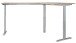 Schreibtisch >EDJUST< (BxHxT: 248x120x158 cm) Metall platingrau - Sonoma-Eiche
