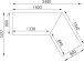 Schreibtisch >EDJUST< (BxHxT: 248x120x158 cm) Metall platingrau - Sonoma-Eiche