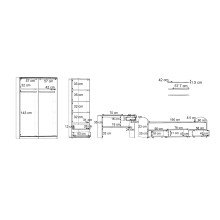 Jugendzimmer-Set >Lupo< in Artisan Eiche, Betonoptik Dunkelgrau