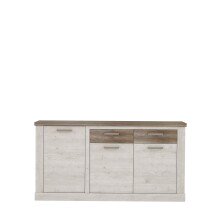 Sideboard >Duro< (BxHxT: 173,9x90,3x41,3 cm) Pinia Weiss mit Eiche Antik