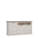 Sideboard >Duro< (BxHxT: 173,9x90,3x41,3 cm) Pinia Weiss mit Eiche Antik