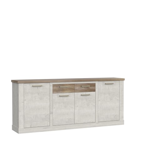 Sideboard >Duro< (BxHxT: 212,9x90,3x41,3 cm) Pinia Weiss mit Eiche An,  399,95 €