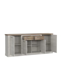Sideboard >Duro< (BxHxT: 212,9x90,3x41,3 cm) Pinia Weiss mit Eiche Antik