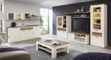 Sideboard >Duro< (BxHxT: 212,9x90,3x41,3 cm) Pinia Weiss mit Eiche Antik