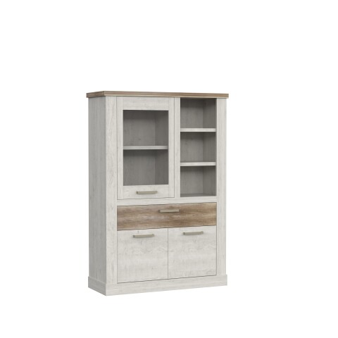 Weiss Eiche Highboard € cm) >Duro< A, 109,8x160,3x41,5 Pinia (BxHxT: 309,95 mit