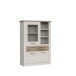 Highboard >Duro< (BxHxT: 109,8x160,3x41,5 cm) Pinia Weiss mit Eiche Antik