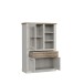 Highboard >Duro< (BxHxT: 109,8x160,3x41,5 cm) Pinia Weiss mit Eiche Antik