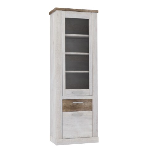 Vitrine >Duro< (BxHxT: 71,2x212x41,3 cm) Pinia Weiss kombiniert mit E,  329,95 €