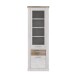 Vitrine >Duro< (BxHxT: 71,2x212x41,3 cm) Pinia Weiss kombiniert mit Eiche Antik