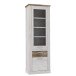 Vitrine >Duro< (BxHxT: 71,2x212x41,3 cm) Pinia Weiss kombiniert mit Eiche Antik