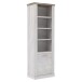 Regal >Duro< (BxHxT: 71,2x212x41,3 cm) Pinia Weiss kombiniert mit Eiche Antik