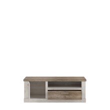 TV-Board >Duro< (BxHxT: 139,6x52x52 cm) Korpus Pinia Weiss mit Eiche Antik