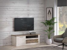 TV-Board >Duro< (BxHxT: 139,6x52x52 cm) Korpus Pinia Weiss mit Eiche Antik