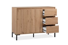 Kommode >Korsika< (BxHxT: 120x87x40 cm) in Dekor Artisan Oak - 120x87x40 (BxHxT)
