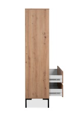 Regal >Korsika< (BxHxT: 77,5x165x40 cm) in Dekor Artisan Oak