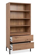 Regal >Korsika< (BxHxT: 77,5x165x40 cm) in Dekor Artisan Oak