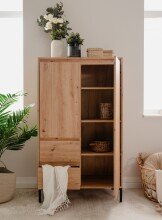 Highboard >Korsika< (BxHxT: 81x139x40 cm) in Dekor Artisan Oak