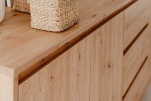 Kommode >Korsika< (BxHxT: 81x87x40 cm) in Dekor Artisan Oak - 81x87x40cm (BxHxT)