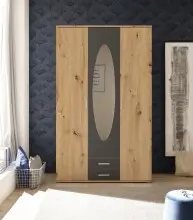 Kleiderschrank >Kassel< (BxHxT: 120x195x55 cm) in...