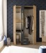 Kleiderschrank >Kassel< (BxHxT: 120x195x55 cm) in Artisan Eiche / Graphit