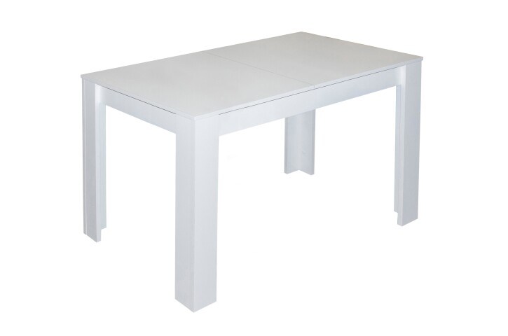 Esstisch >Bull< ausziehbar bis 150cm, in weiß matt - 110(150)x75x60cm (BxHxT)
