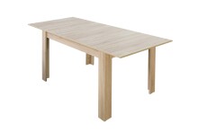 Esstisch >Bull< ausziehbar bis 160cm, eiche sägerau Dekor - 120/160x75x80cm (BxHxT)