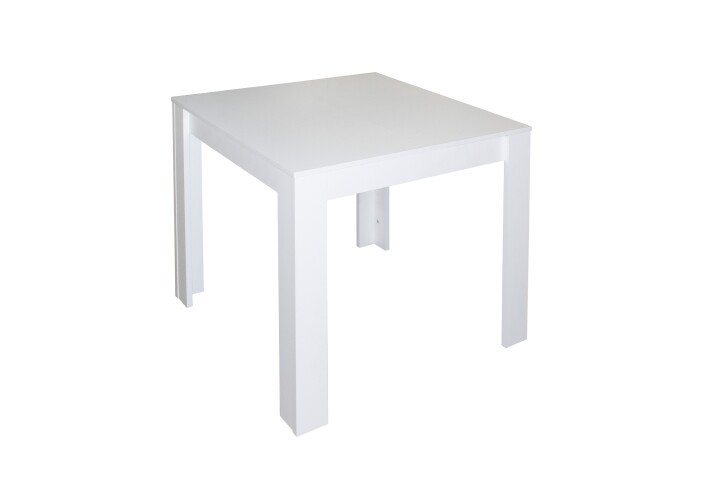 Esstisch >Bull< ausziehbar bis 120cm, in weiß matt - 80(120)x75x80cm (BxHxT)