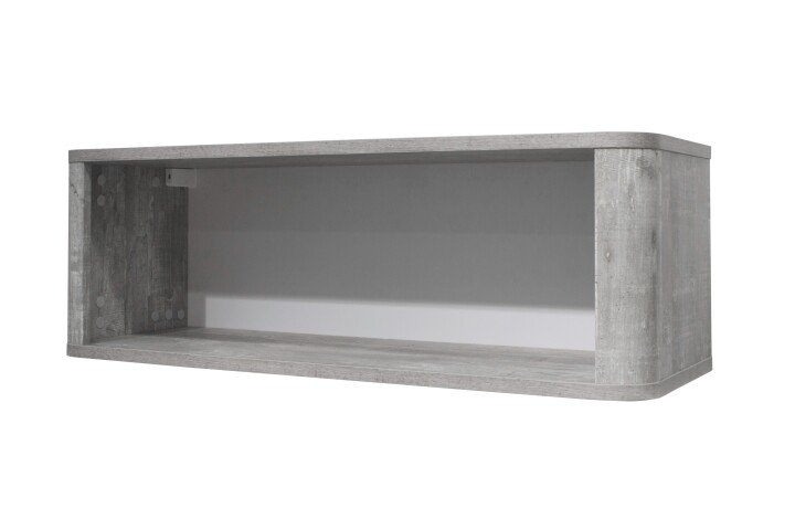 Hängeregal >Frieda< (BxHxT: 90x31x32 cm) in vintage wood grey / weiß matt
