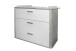 Wickelkommode >Frieda< (BxHxT: 110x98x71 cm) vintage wood grey / weiß matt lack