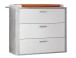 Wickelkommode >Frieda< (BxHxT: 110x98x71 cm) vintage wood grey / weiß matt lack
