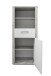 Beistellschrank >Frieda< (BxHxT: 55x128x41 cm) vintage wood grey/weiß matt lack